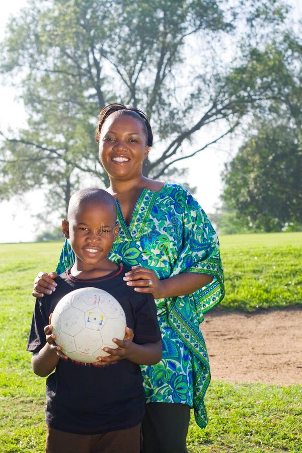 Happy african american mother and son. Happy african american mother and son