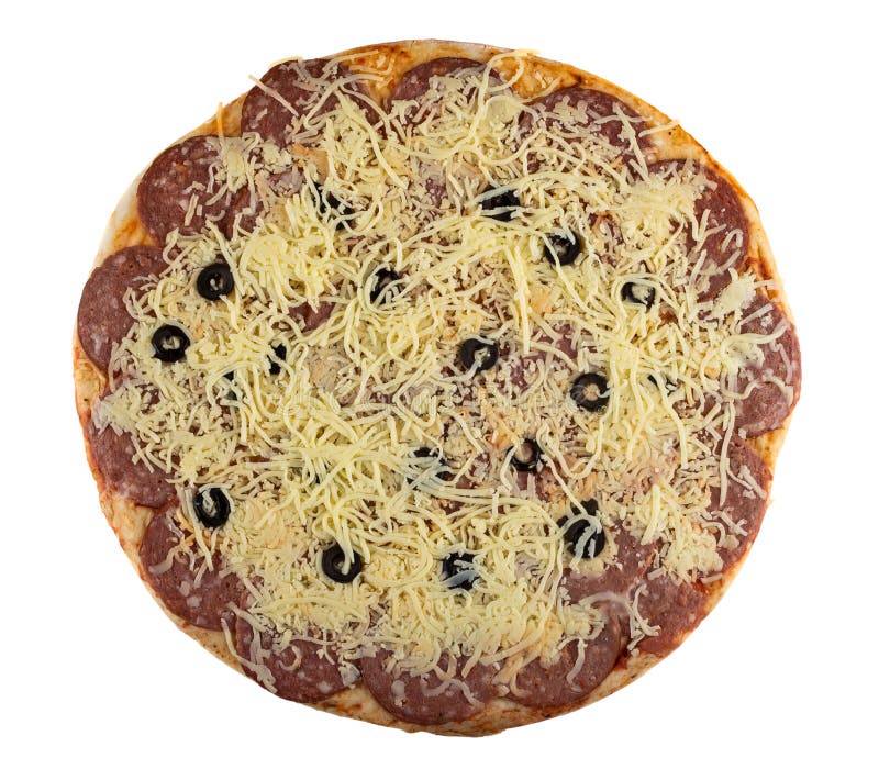 Сырые pepperoni пиццы изолированные на белизне r стоковое фото rf Сырые pepperoni пиццы изолированные на белизне r стоковое фото rf
