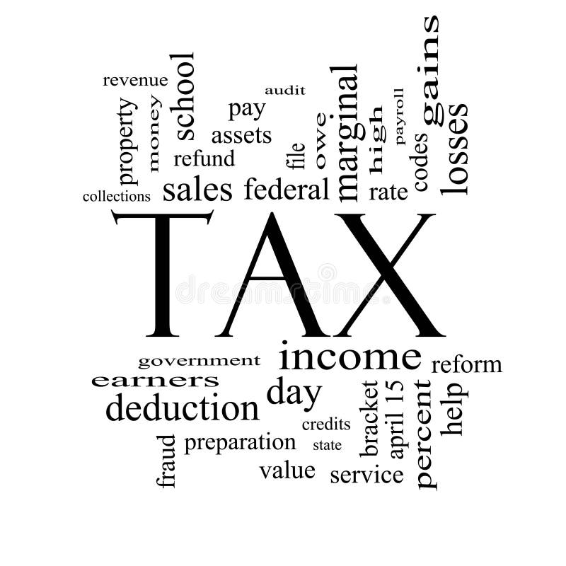 Tax Word Cloud Concept in Black and White with great terms such as rate, federal, state, income, codes and more. Tax Word Cloud Concept in Black and White with great terms such as rate, federal, state, income, codes and more.