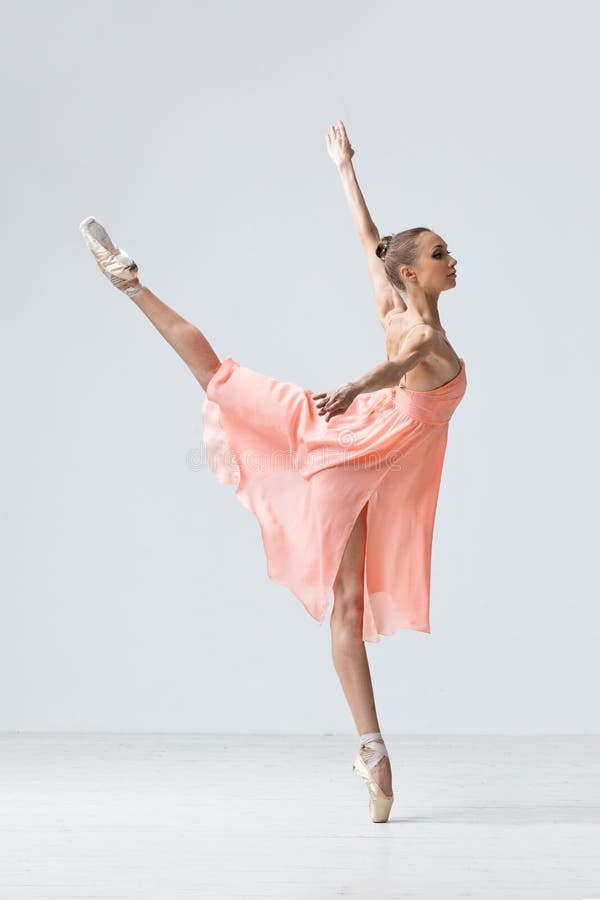 Young and beautiful ballet dancer jumping. Young and beautiful ballet dancer jumping