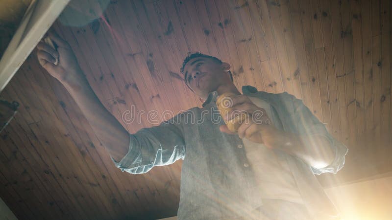 Творческая картина художника на холсте стоковая фотография rf