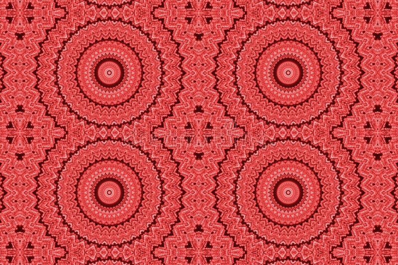 Творческая текстурированная фон в красных и розовых тонах. Абстрактная мандала от фотографии иллюстрация вектора