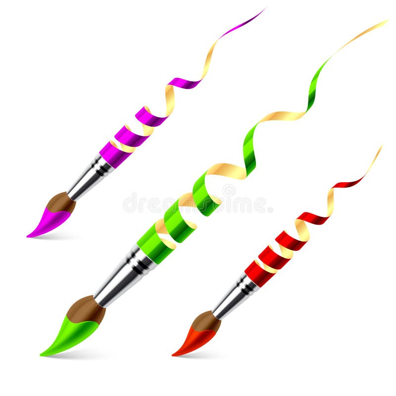 Paintbrushes Стоковых иллюстраций и клипартов (1,962 Стоковых