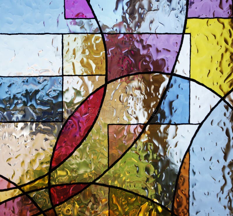 Textured paint on glass, stained Glass. Textured paint on glass, stained Glass