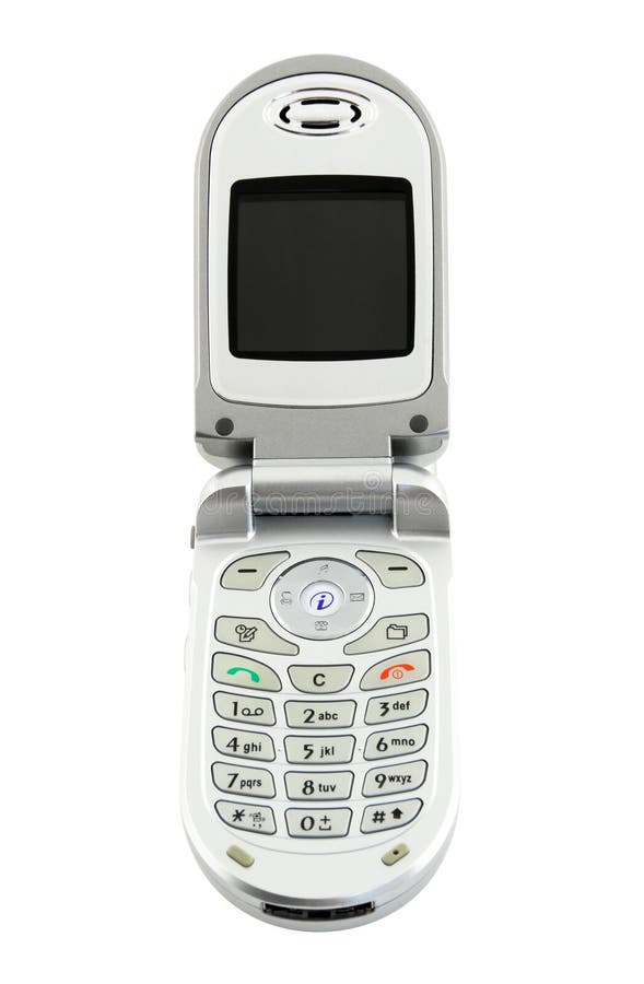 телефон клетки изолированный clamshell стоковая фотография