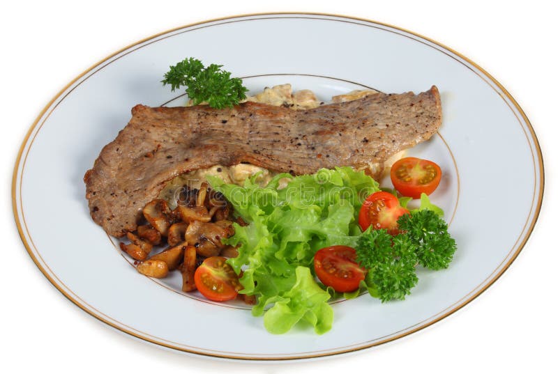телятина escalope обеда стоковые изображения телятина escalope обеда стоковые изображения