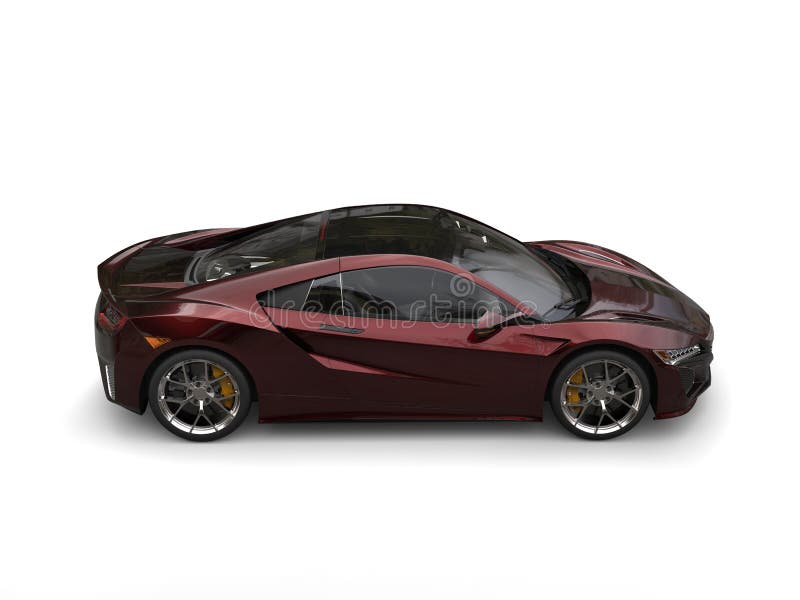 Темный maroon резвится автомобиль верхней части концепции автомобильный вниз бортовой бесплатная иллюстрация