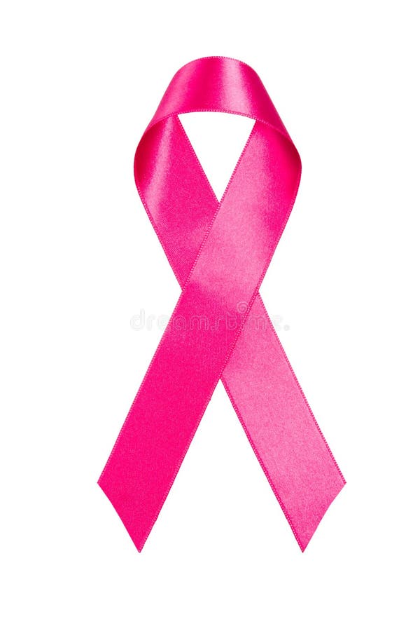 Pink Breast Cancer Ribbon isolated on white. Pink Breast Cancer Ribbon isolated on white
