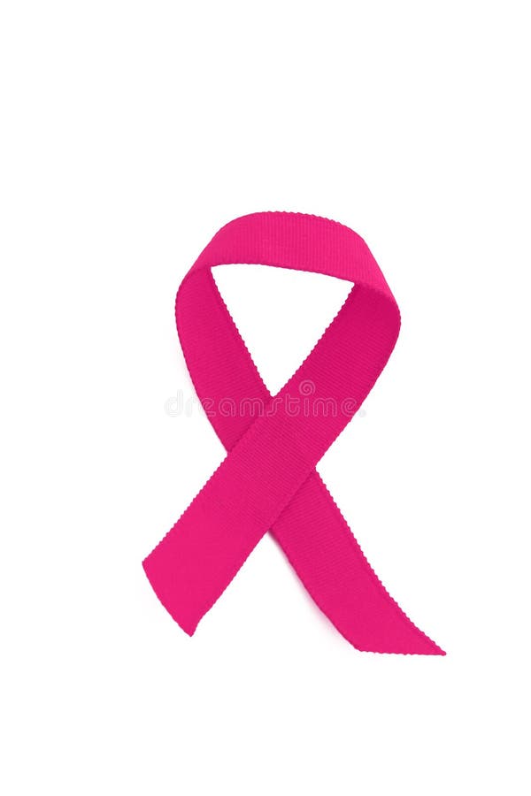 A pink breast cancer ribbon. A pink breast cancer ribbon