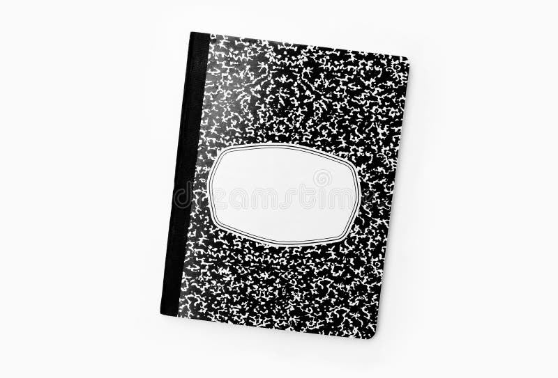 Composition book notebook isolated on white background. Composition book notebook isolated on white background