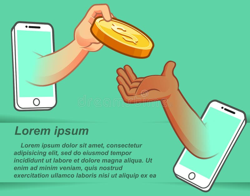Торговая операция интернета с мобильными телефонами бесплатная иллюстрация Торговая операция интернета с мобильными телефонами бесплатная иллюстрация