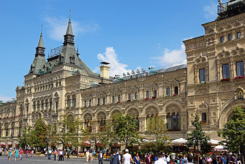 Торговый центр десны на красной площади Москвы России стоковые изображения