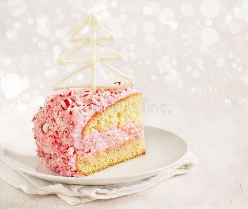 Piece of Peppermint ice-cream cake. Piece of Peppermint ice-cream cake