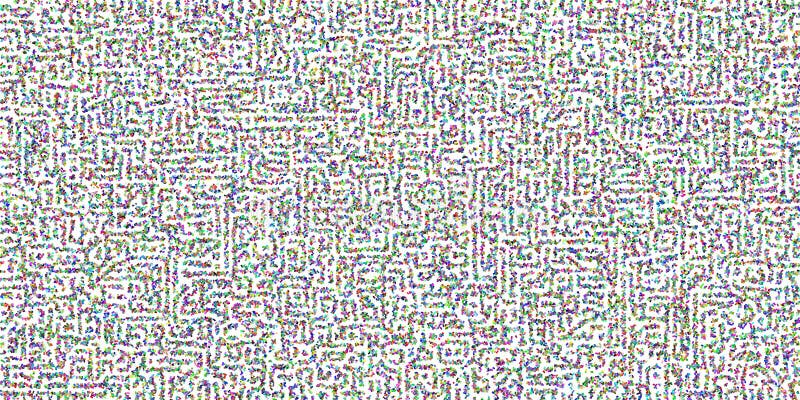 Точки абстрактного цвета фона на белом. Хаотические линии из текстуры точки. Узор с эффектом лабиринта иллюстрация вектора