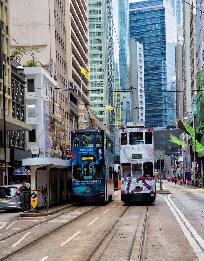 трамы Hong Kong стоковая фотография rf трамы Hong Kong стоковая фотография rf
