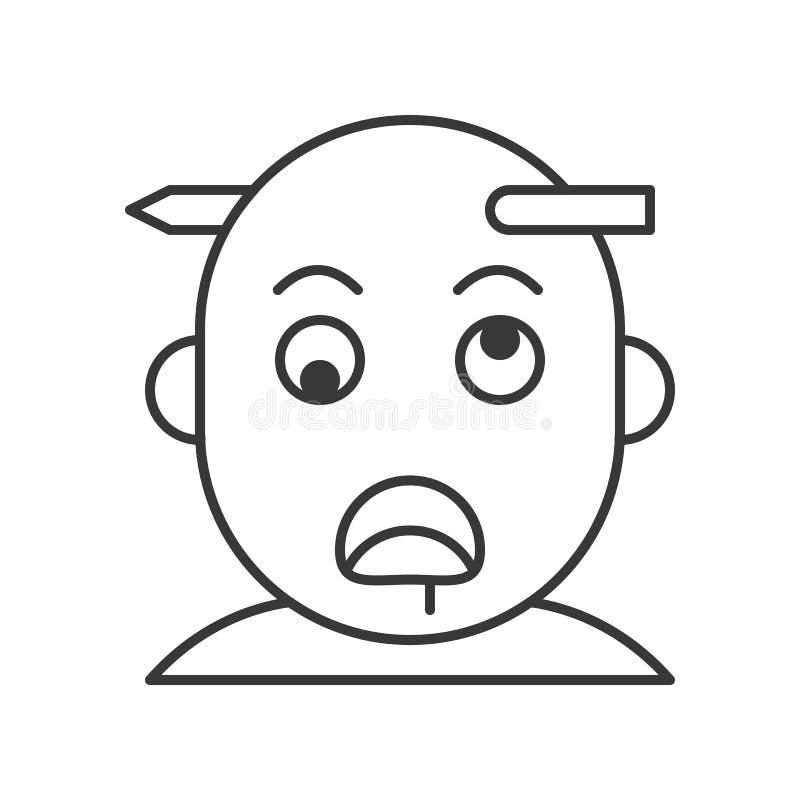 Труп с колоть ногтем на его голове, значком хеллоуина editable иллюстрация штока Труп с колоть ногтем на его голове, значком хеллоуина editable иллюстрация штока