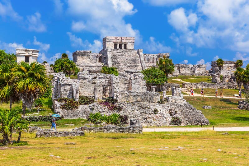 Tulum, Mexico. El Castillo castle the Mayan city of Tulum main temple. Tulum, Mexico. El Castillo castle the Mayan city of Tulum main temple