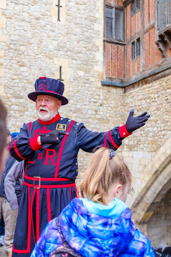 Tour guide at the Tower of London in central London, UK. Tour guide at the Tower of London in central London, UK.