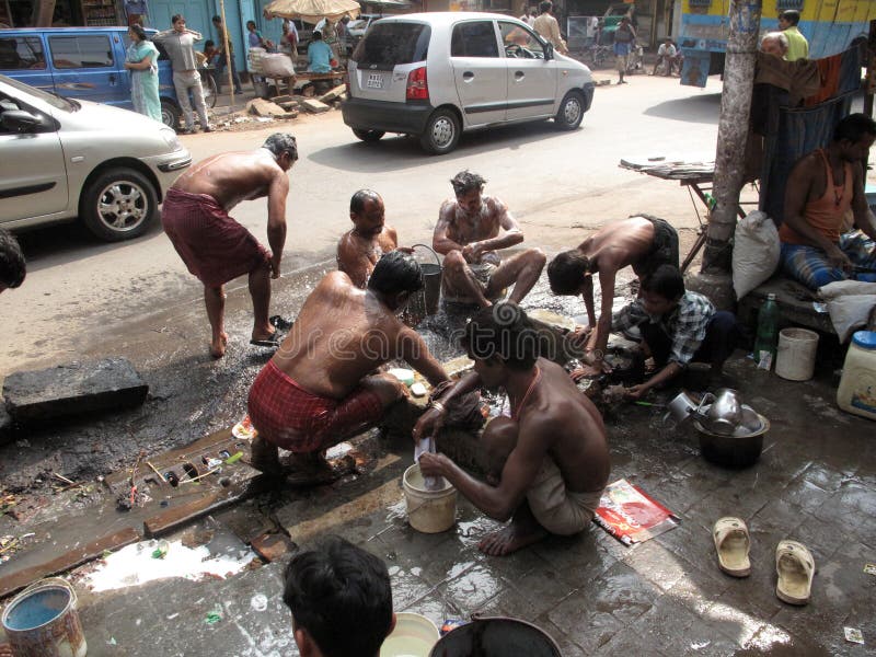 улицы kolkata попроек стоковая фотография улицы kolkata попроек стоковая фотография
