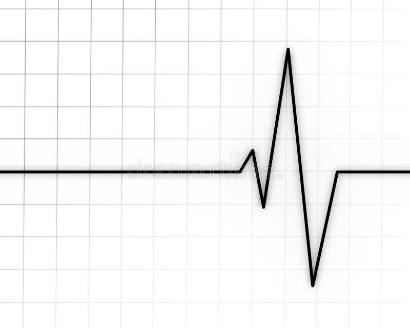 Heart beat on hospital monitor on a white background. Heart beat on hospital monitor on a white background