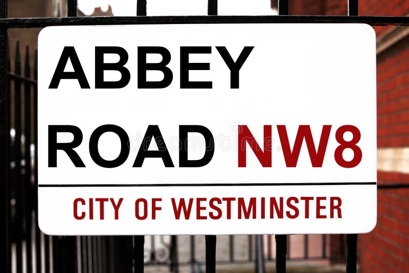 Указатель Abbey Road стоковое изображение rf