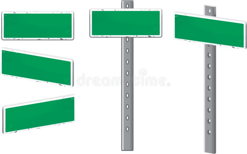 A green street sign and metal post. A green street sign and metal post.