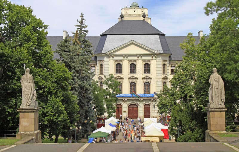Улица справедливая на ежегодном фольклорном фестивале в Eger, Венгрии стоковое изображение rf Улица справедливая на ежегодном фольклорном фестивале в Eger, Венгрии стоковое изображение rf