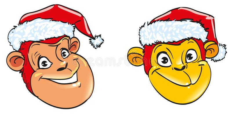 Усмехаясь голова пламенистого апельсина и красный цвет monkey иллюстрация 2016 символа характера на Новогодней ночи иллюстрация вектора Усмехаясь голова пламенистого апельсина и красный цвет monkey иллюстрация 2016 символа характера на Новогодней ночи иллюстрация вектора