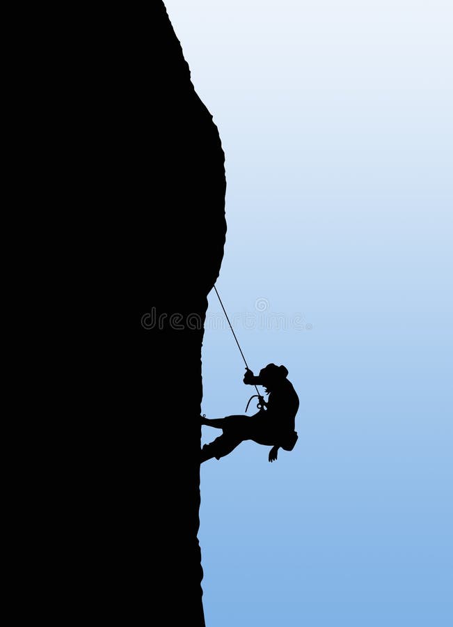 Success concept illustration. Illustration of person rock climbing. Mountaineer illustration. Success concept illustration. Illustration of person rock climbing. Mountaineer illustration