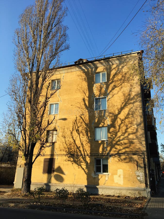 Facade of the building built in Soviet times, Voronezh, Russia. Facade of the building built in Soviet times, Voronezh, Russia