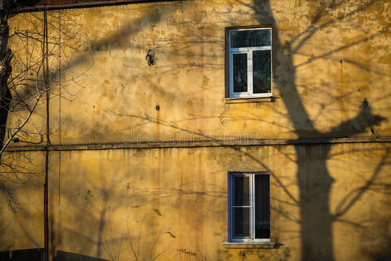 Facade of the building built in Soviet times, Russia. Facade of the building built in Soviet times, Russia