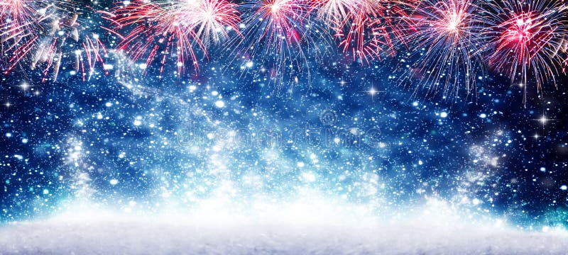 Фейерверки, голубая предпосылка новое Year#s Eve стоковая фотография rf Фейерверки, голубая предпосылка новое Year#s Eve стоковая фотография rf