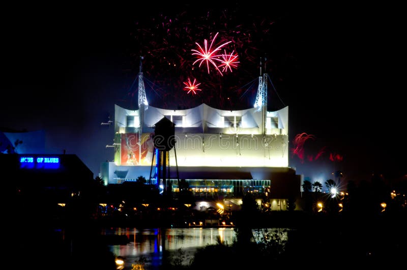 Fireworks burst over the Cirque Du Soleil in Orlando, Florida. Fireworks burst over the Cirque Du Soleil in Orlando, Florida.