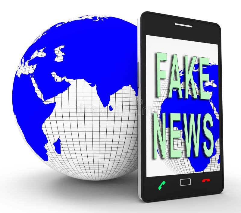 Фейковые Новости Телефон Выводит Неправильную Информацию В Социальных Сетях - 3d Иллюстрация иллюстрация штока
