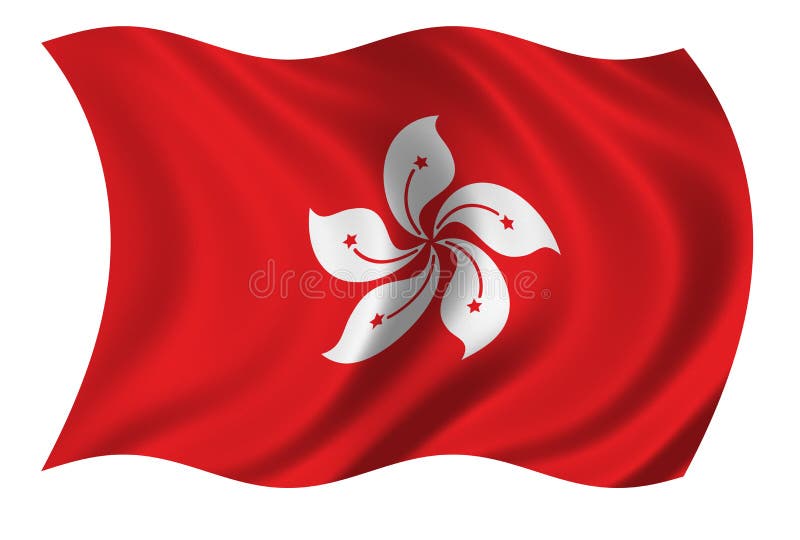 флаг Hong Kong иллюстрация вектора флаг Hong Kong иллюстрация вектора