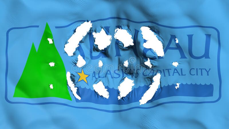 Флаг города Juneau прописной с небольшие отверстия бесплатная иллюстрация