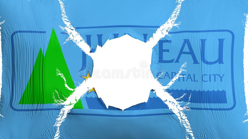 Флаг города Juneau прописной с отверстием иллюстрация штока