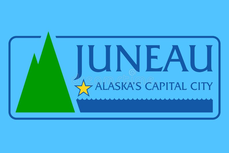 Флаг города джуно. Аляска. США иллюстрация вектора