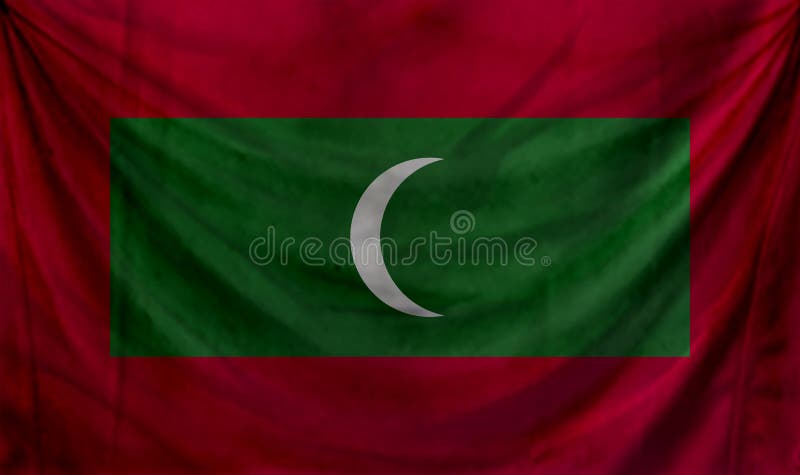 флаг мальдивской волны закрыт иллюстрация вектора