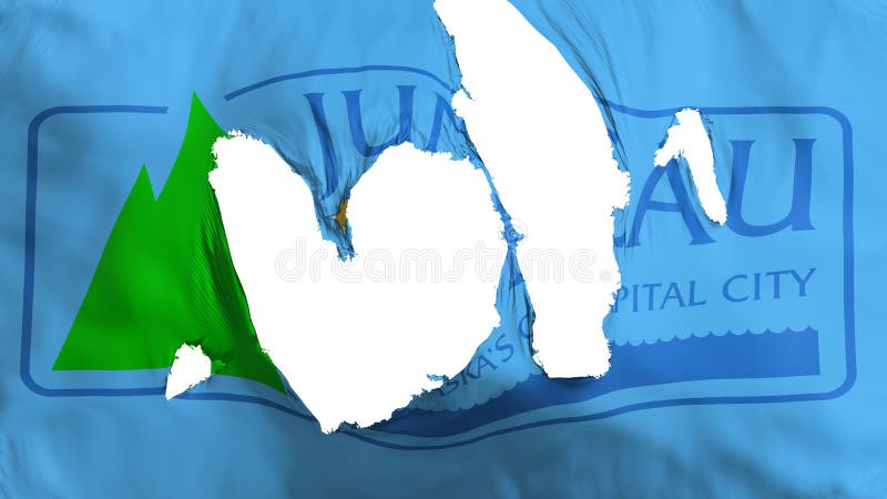 Флаг неровного города Juneau прописной иллюстрация вектора