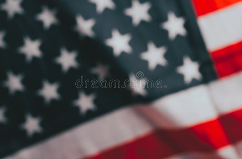 Флаг США в размытом режиме Патриотический фон стоковая фотография Флаг США в размытом режиме Патриотический фон стоковая фотография