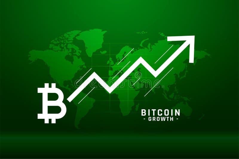 фон концепции глобальной диаграммы роста bitcoin иллюстрация штока
