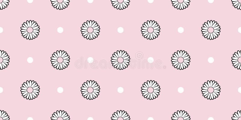 Фон повторения вектора daisy флористическая горошек бесплатная иллюстрация