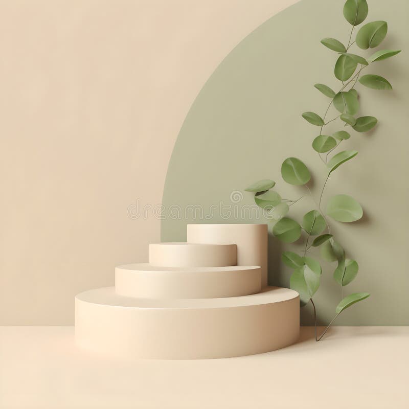 фоновая иллюстрация 3d render podium lies ai generator иллюстрация вектора