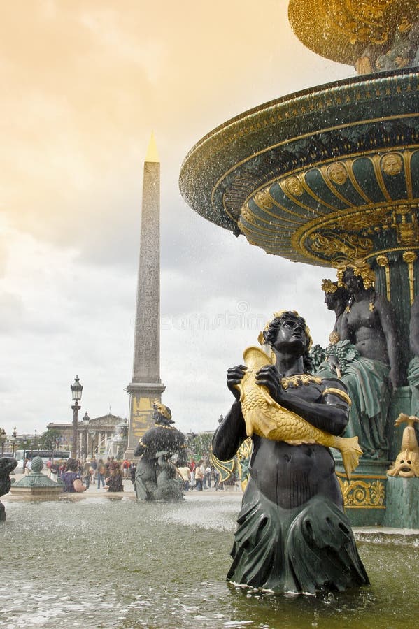 Fountain in Place de la Concord, Paris, France. Fountain in Place de la Concord, Paris, France