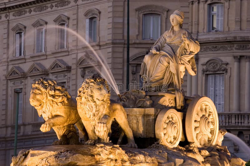 фонтан madrid Испания cibeles стоковые изображения фонтан madrid Испания cibeles стоковые изображения