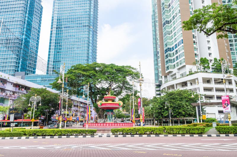 Фонтан соединения Brickfields местный пункт ` ` s KL официального меньшее ` Индии стоковые изображения rf Фонтан соединения Brickfields местный пункт ` ` s KL официального меньшее ` Индии стоковые изображения rf