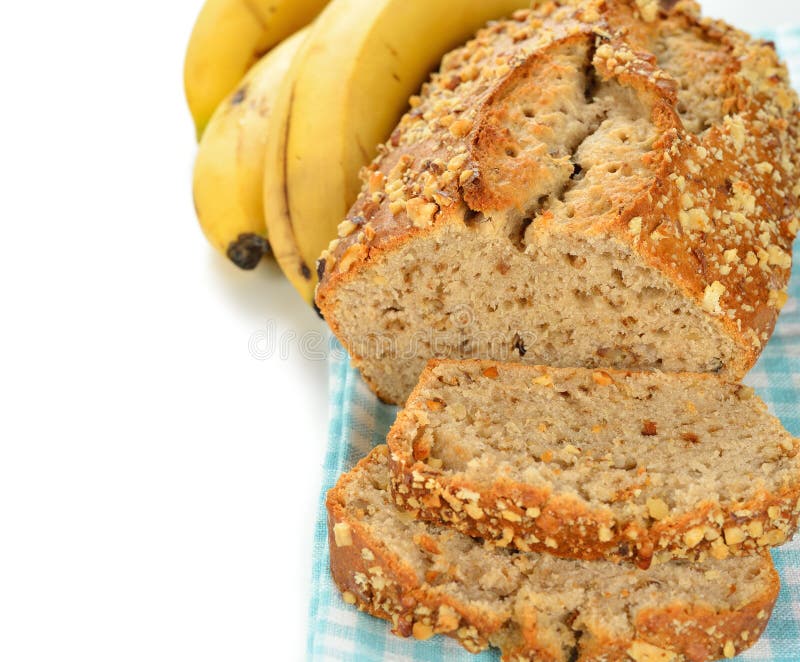 Banana bread on a white background. Banana bread on a white background