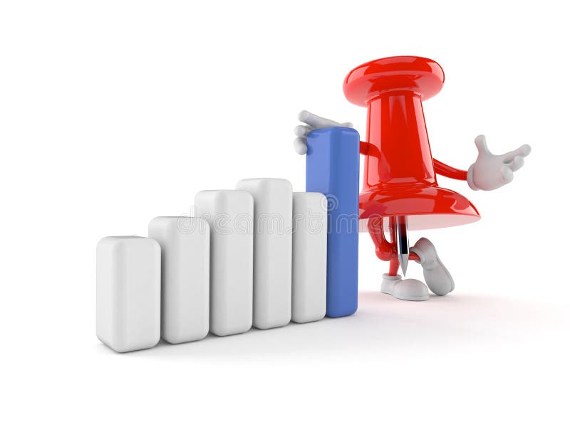 Канцелярская кнопка с диаграммой Иллюстрация штока - иллюстрации ...