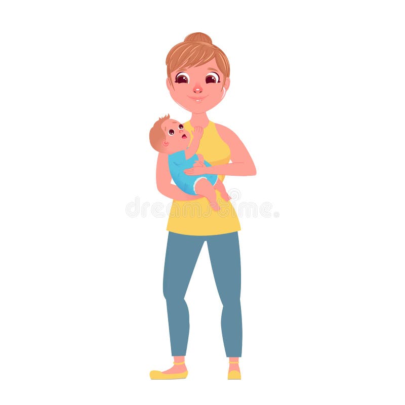 Bodybuilderin Mutter Cartoon Kuessen